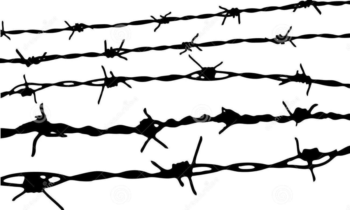 Колючая проволока силуэт