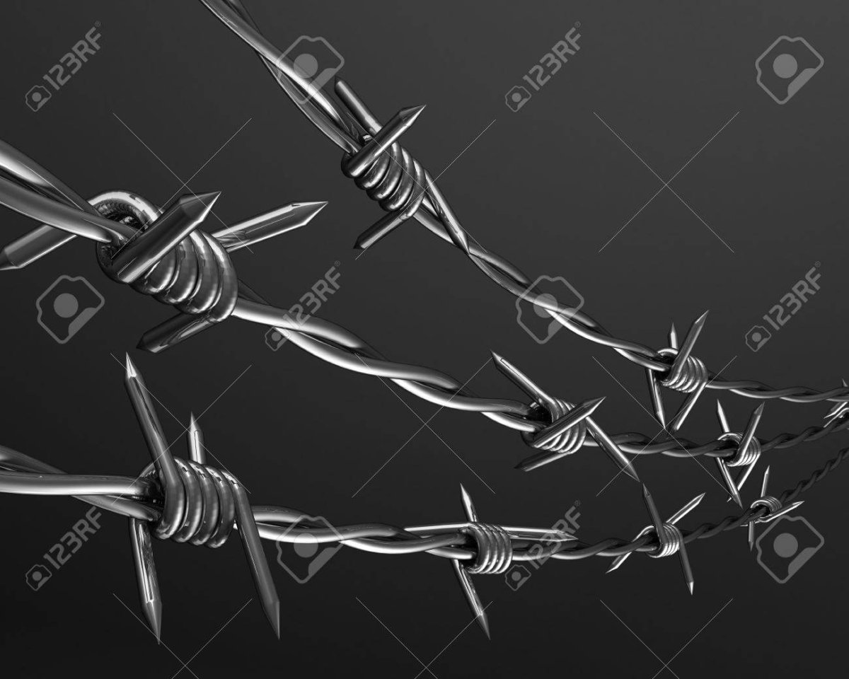 Колючая проволока 3д