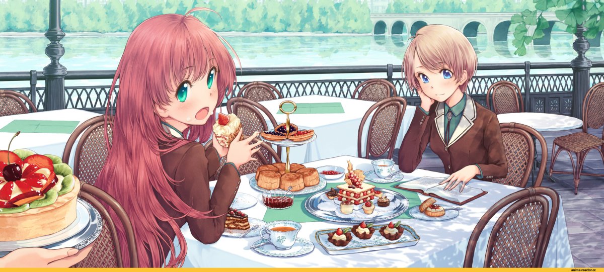 Чаепитие аниме арт