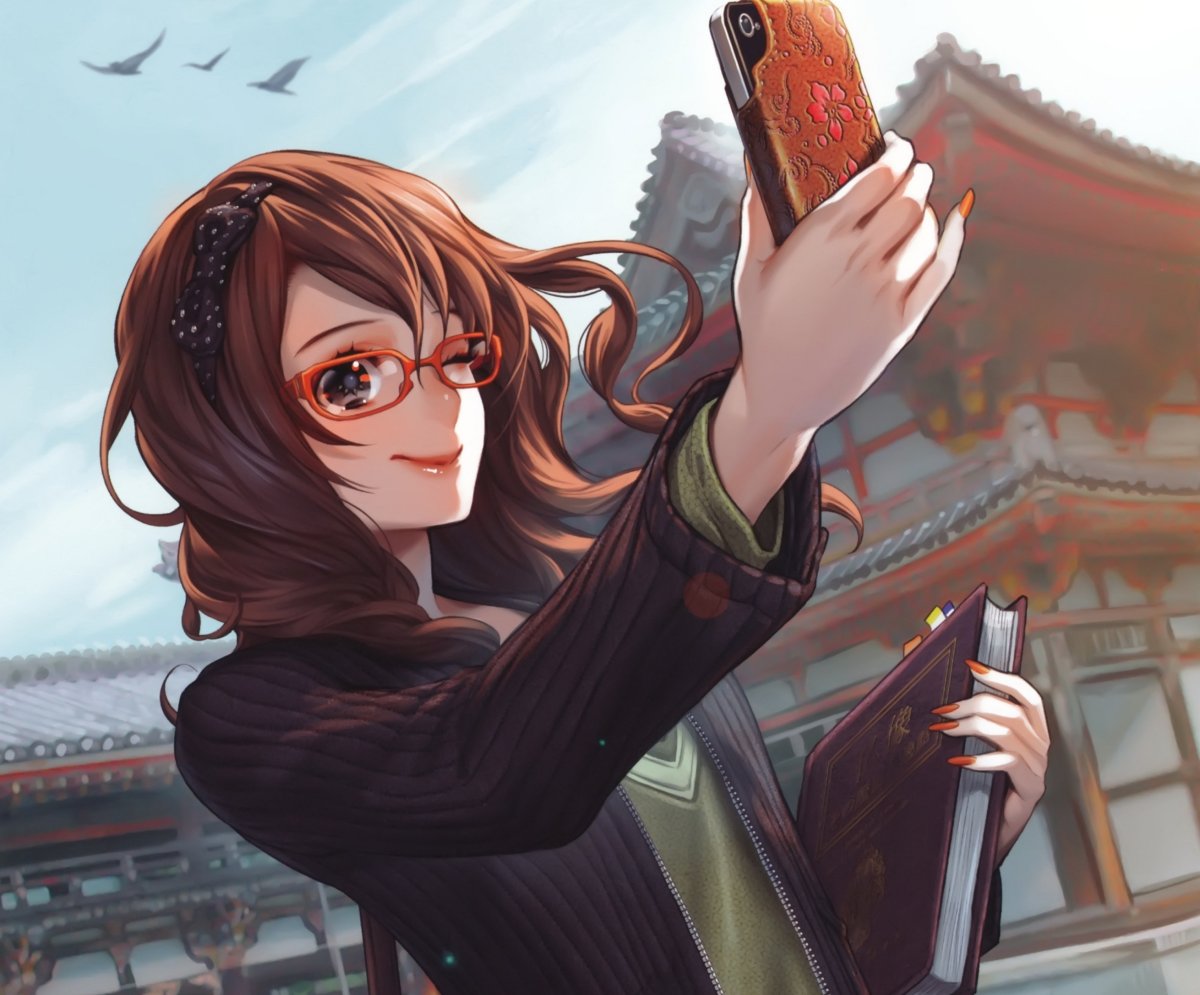 Девушка в очках арт