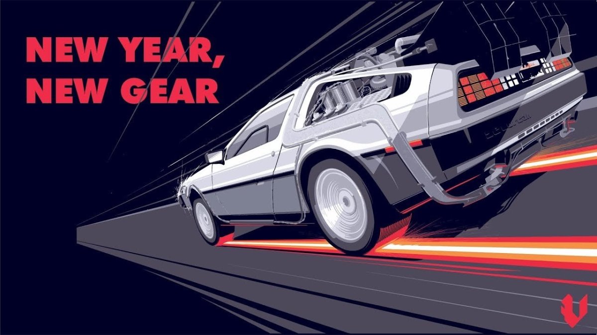 Марти Макфлай арт с Делориан