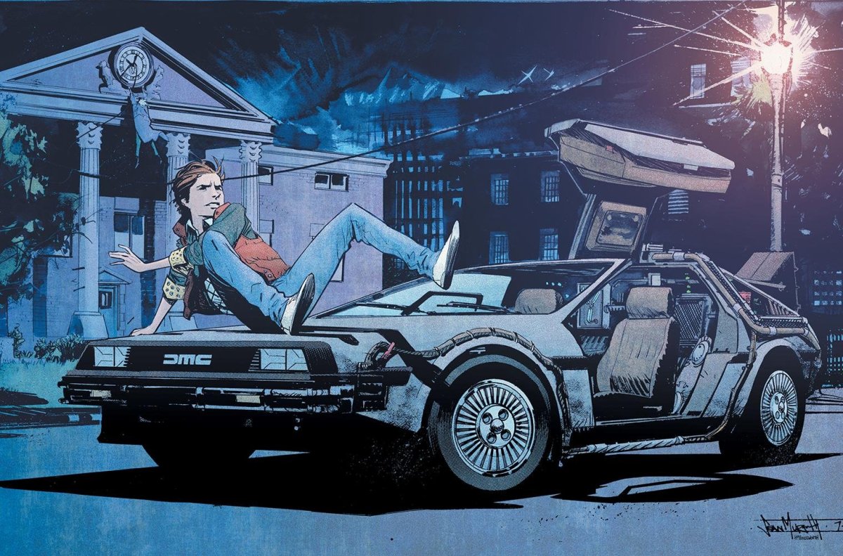 Делориан машина времени арт