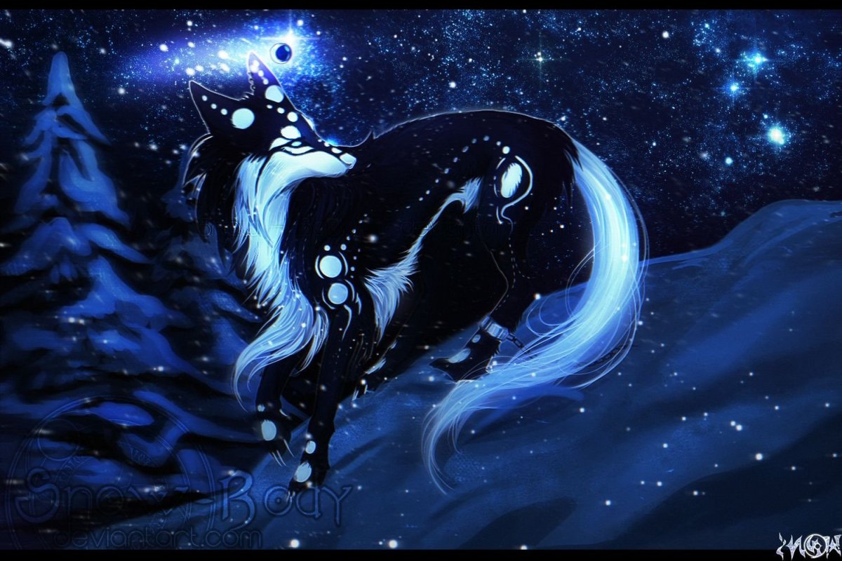 Мифический лунный волк