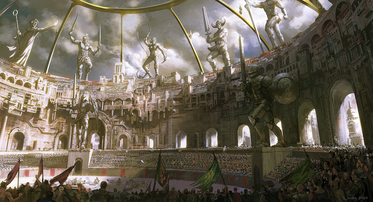 Разрушенный Колизей арт Арена