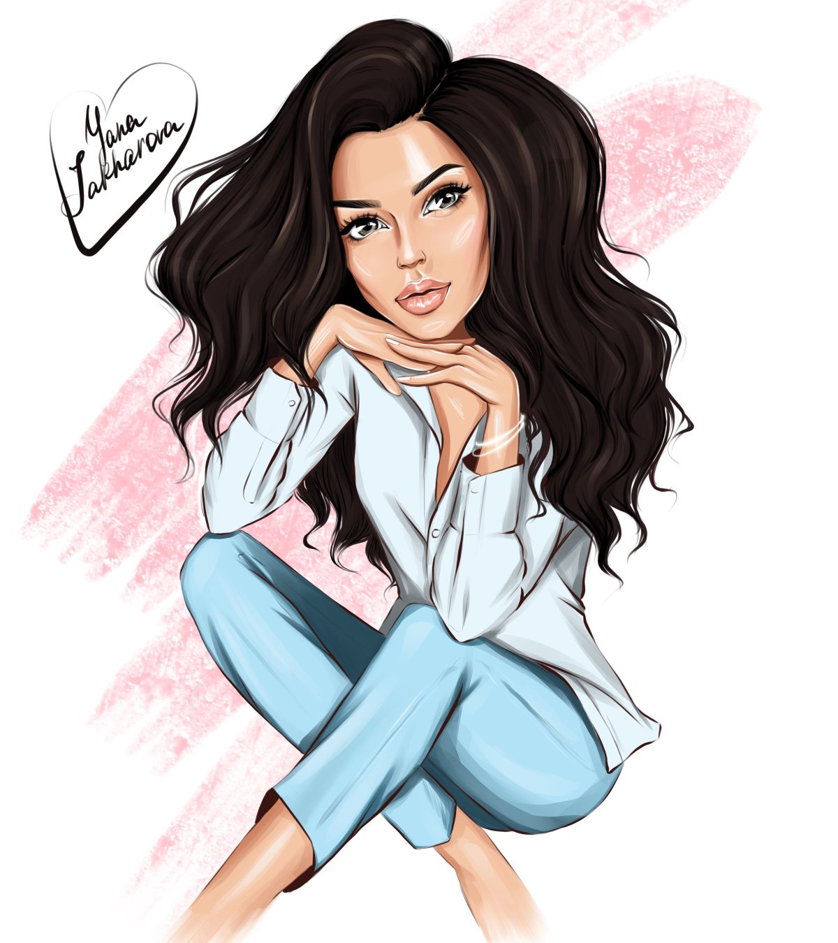 Брови в мультяшном стиле