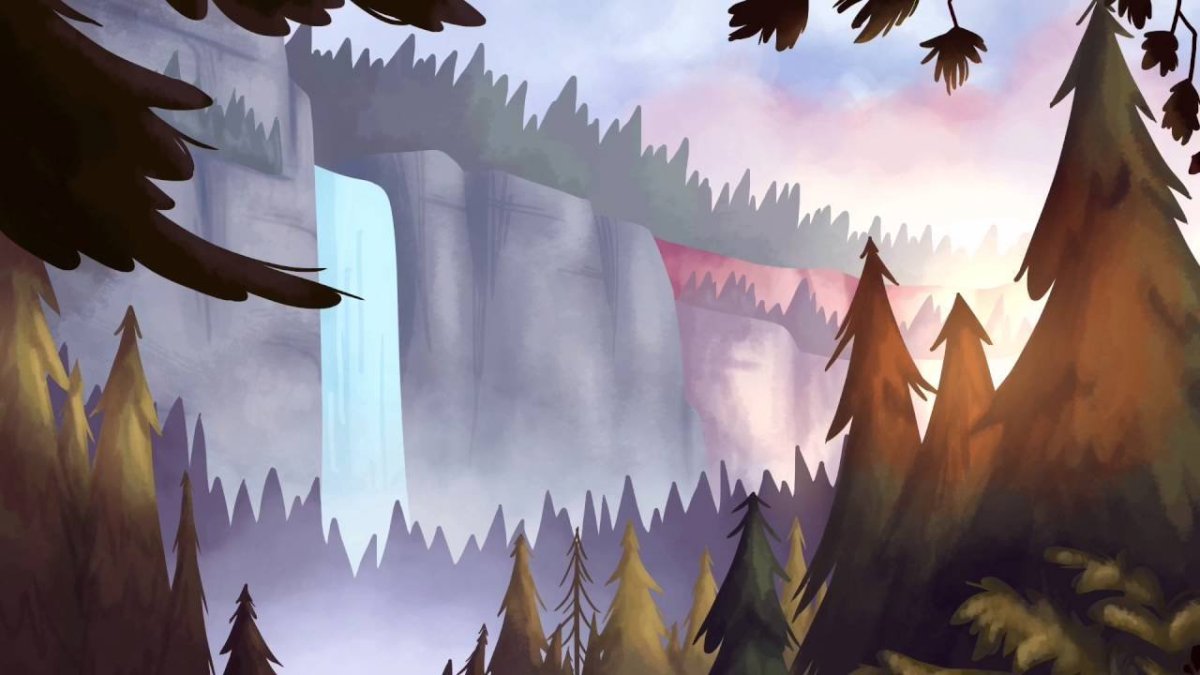 Гравити Фолз водопад