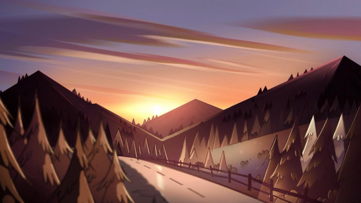 Лес из Гравити Фолз 4к