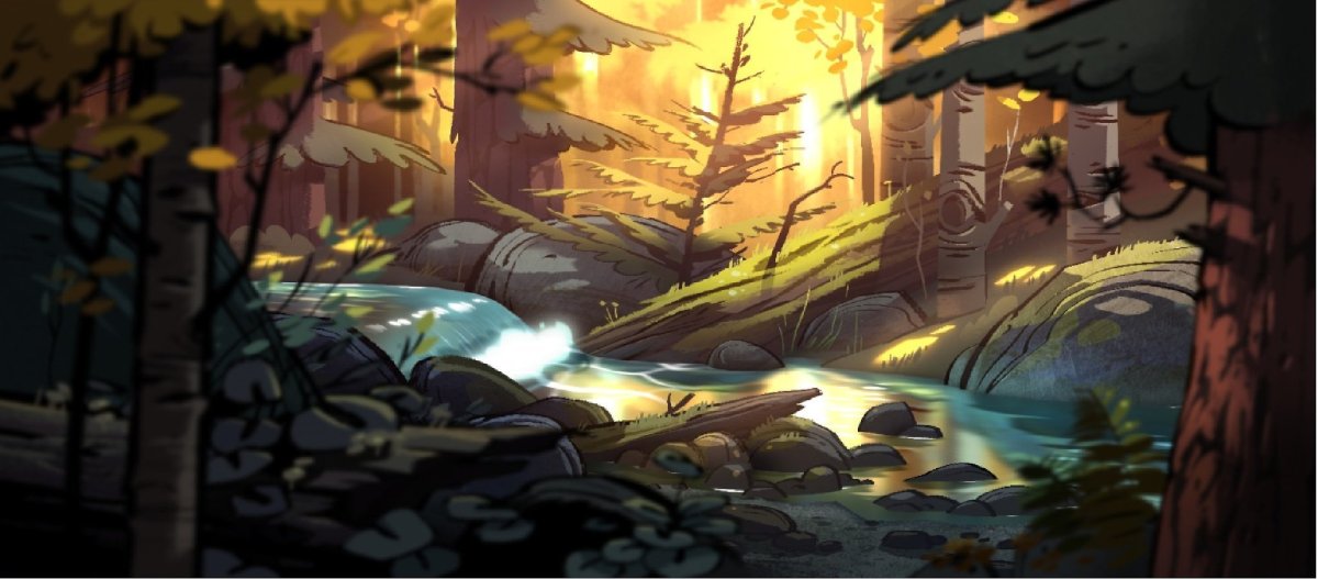 Фон Гравити Фолз лес