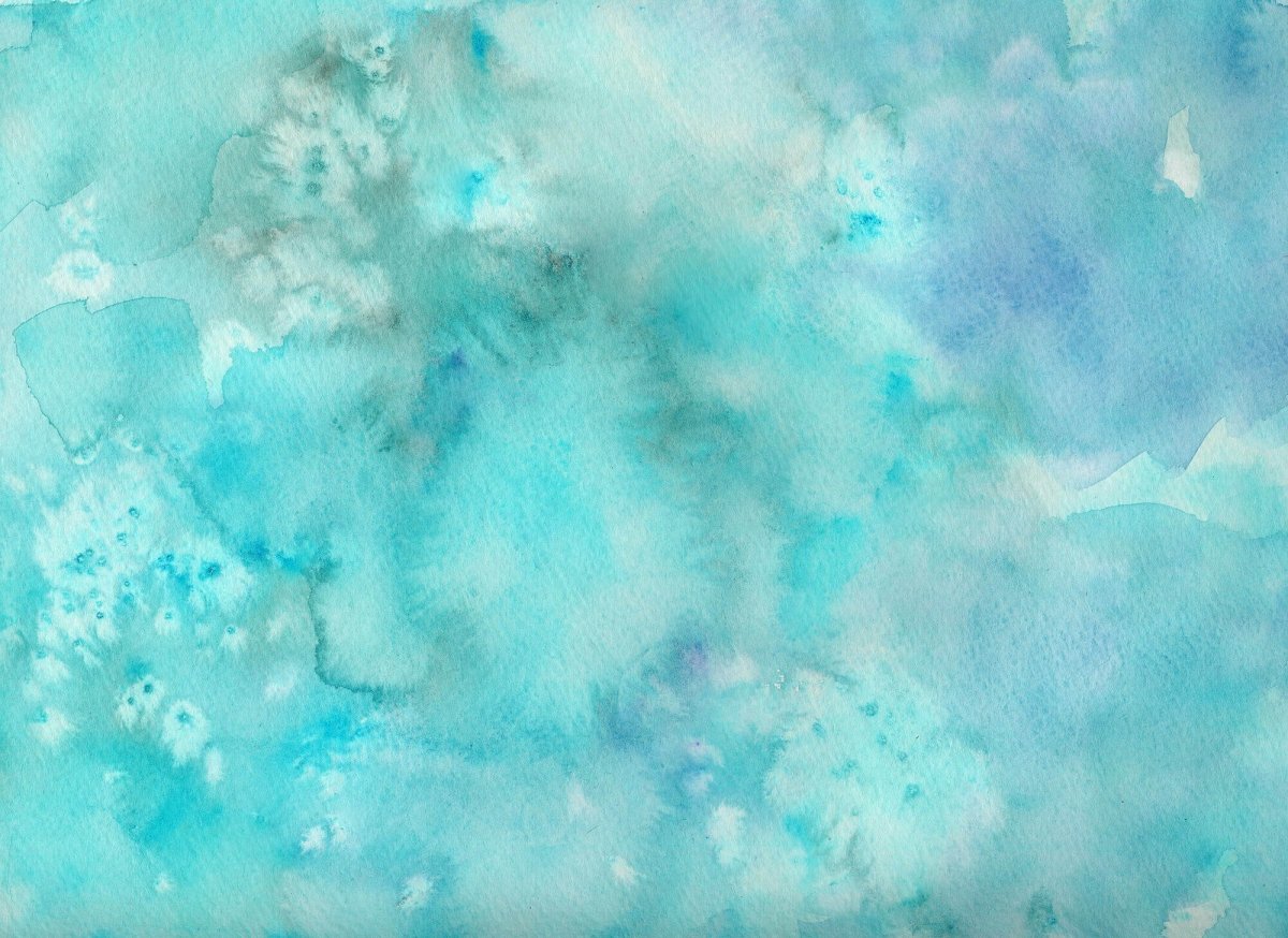Бирюзовый акварельный фон
