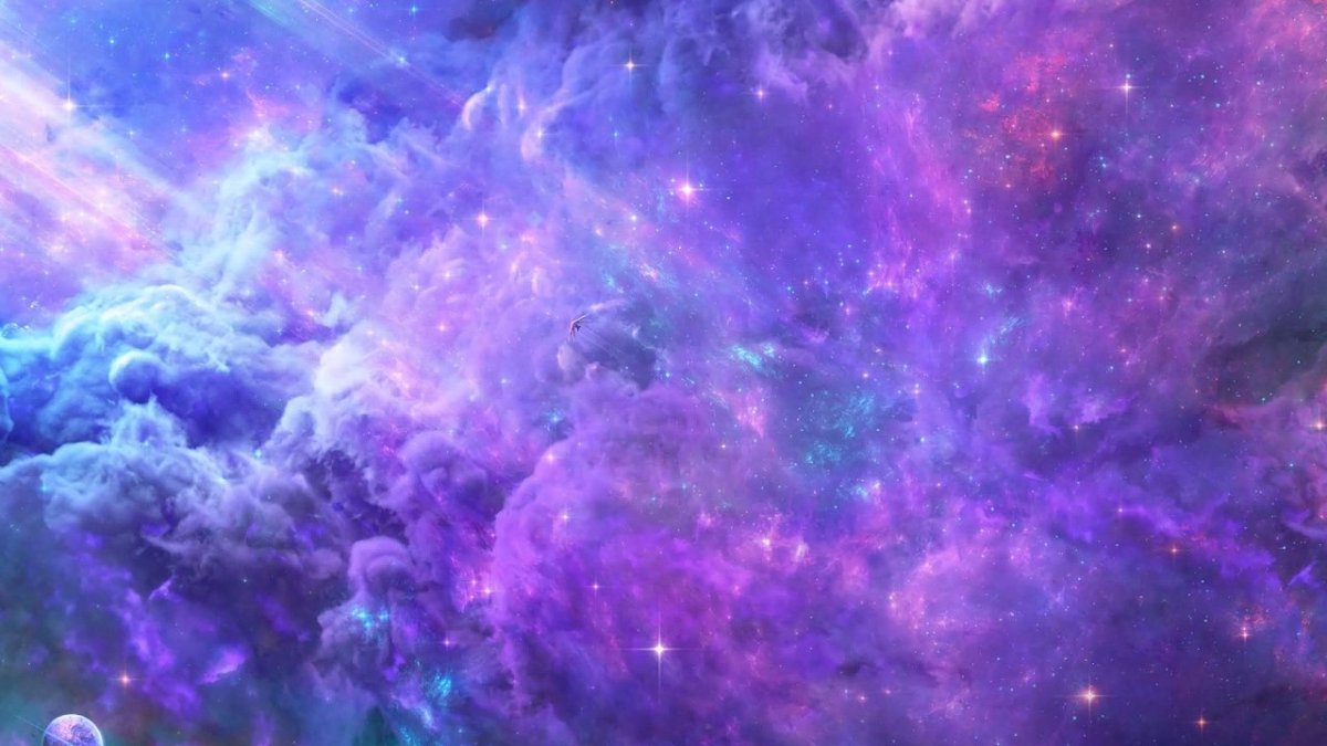 Космос розовый фиолетовый