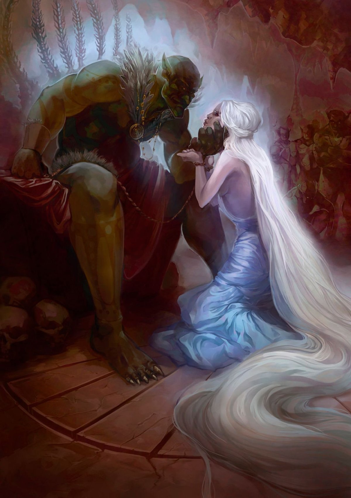 Аид и Персефона фэнтези арт