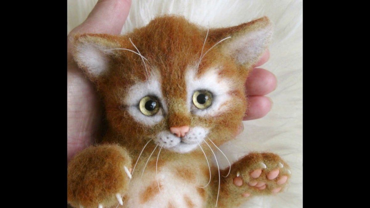 Валяные брошки из шерсти