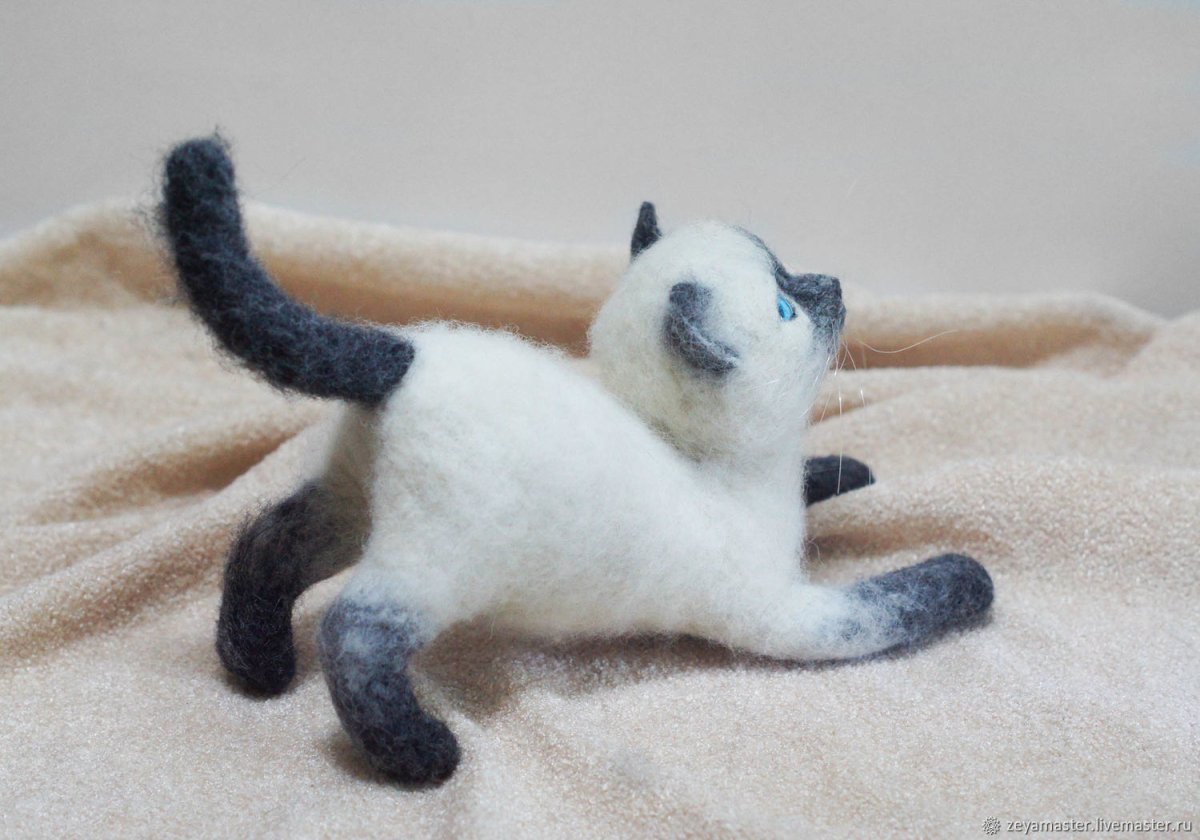 Брошь из Войлока кошка