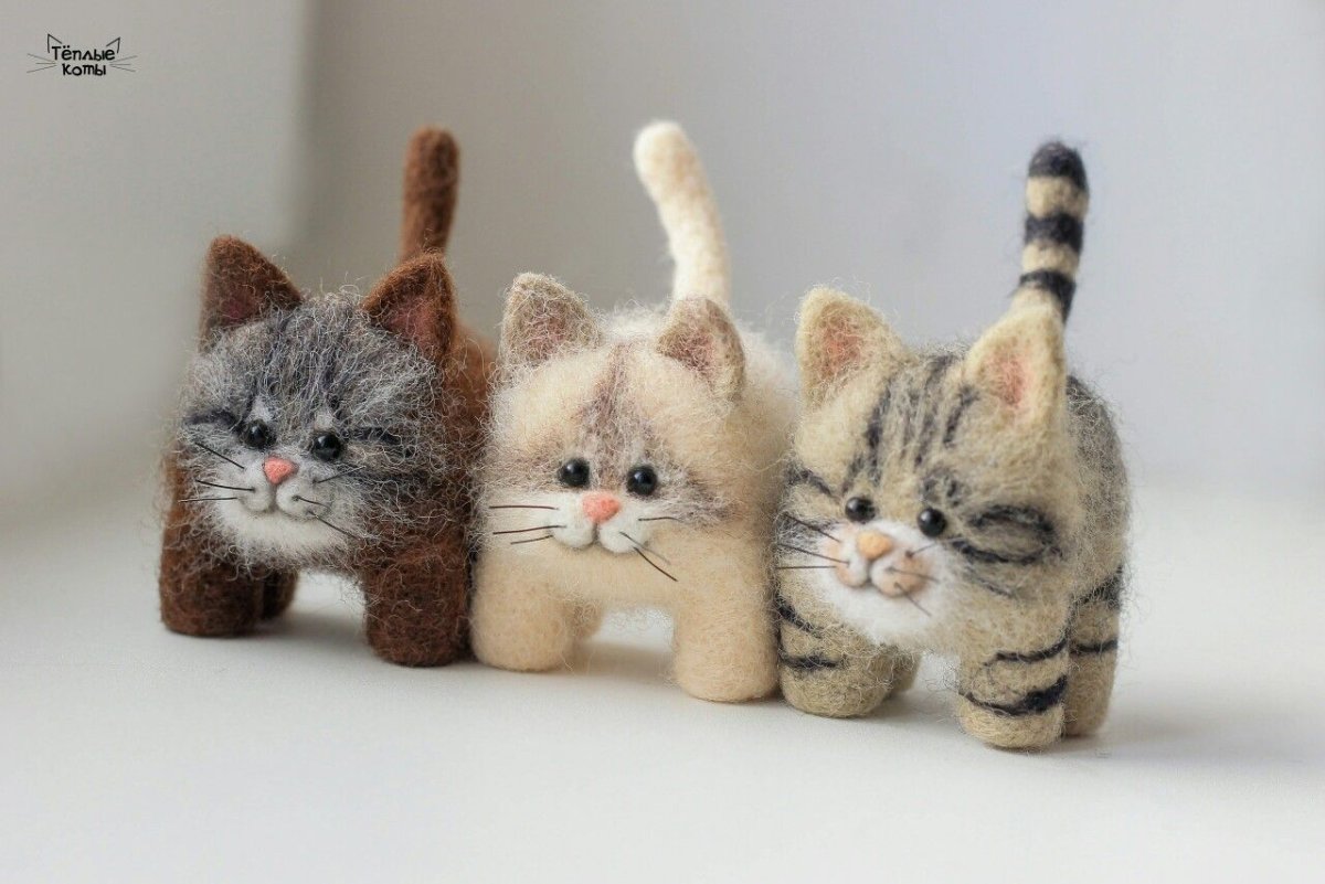 Валяние из шерсти кошки