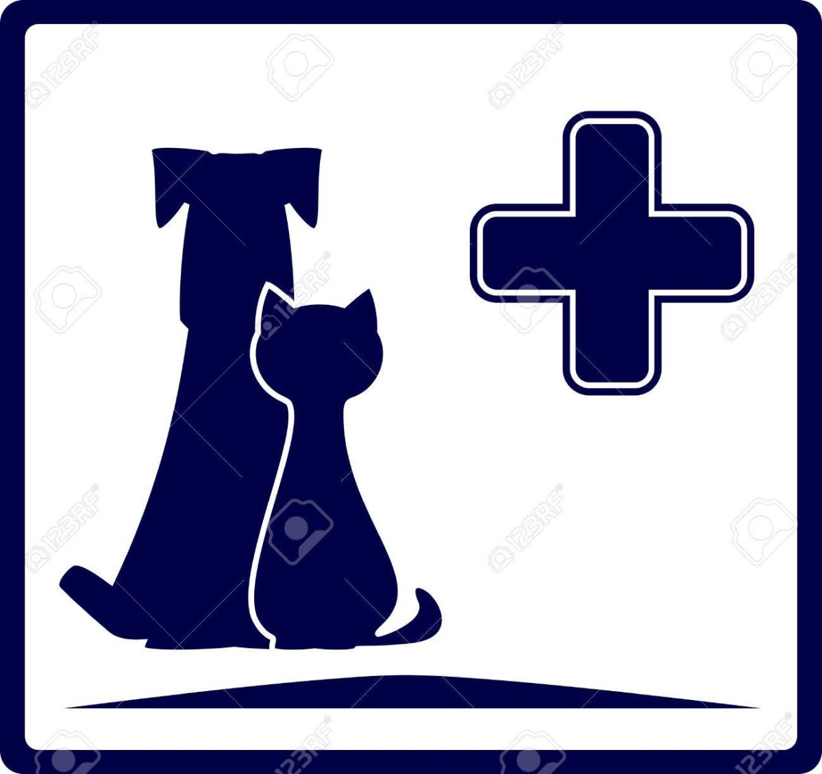 Ветеринария символы синий крест