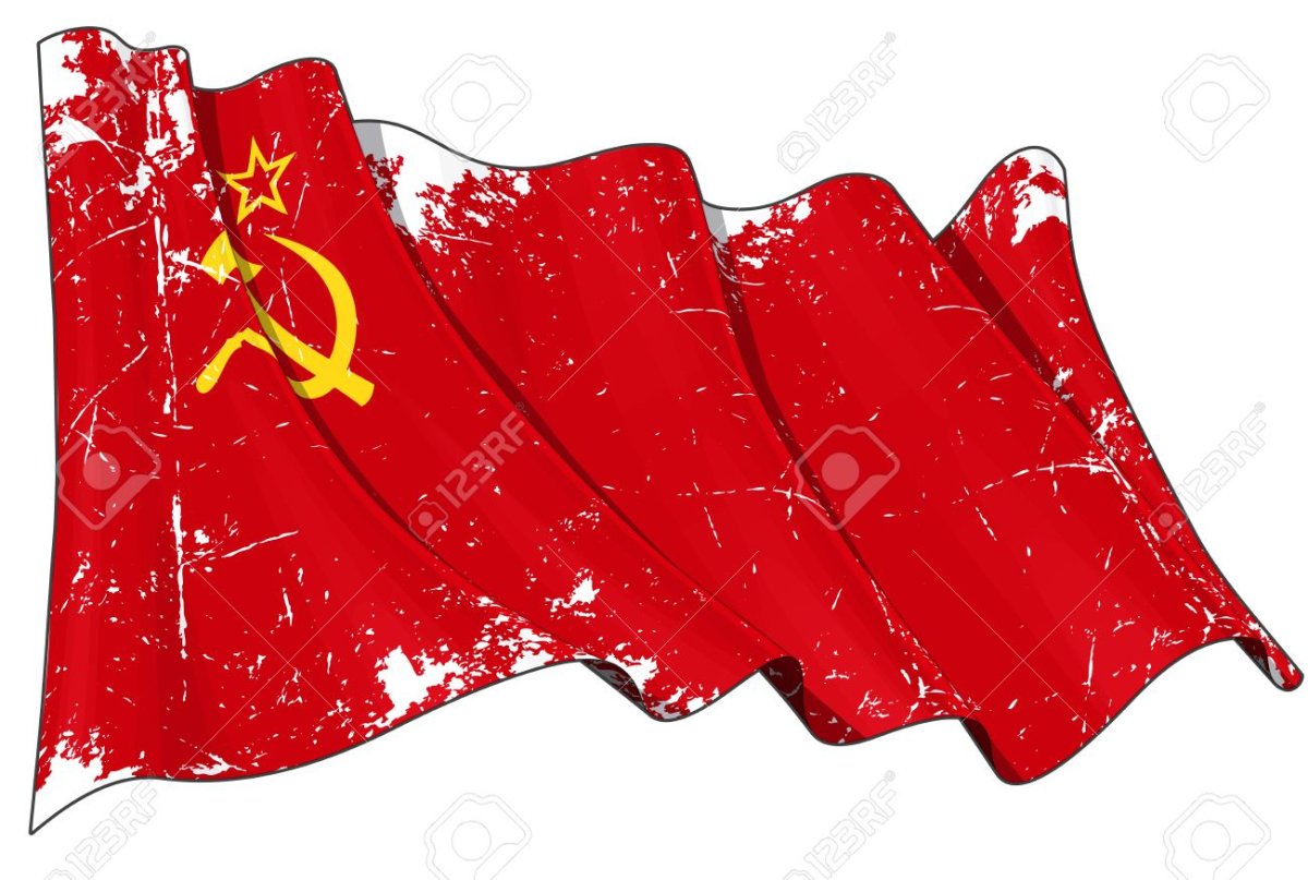 Флаг СССР волнистый