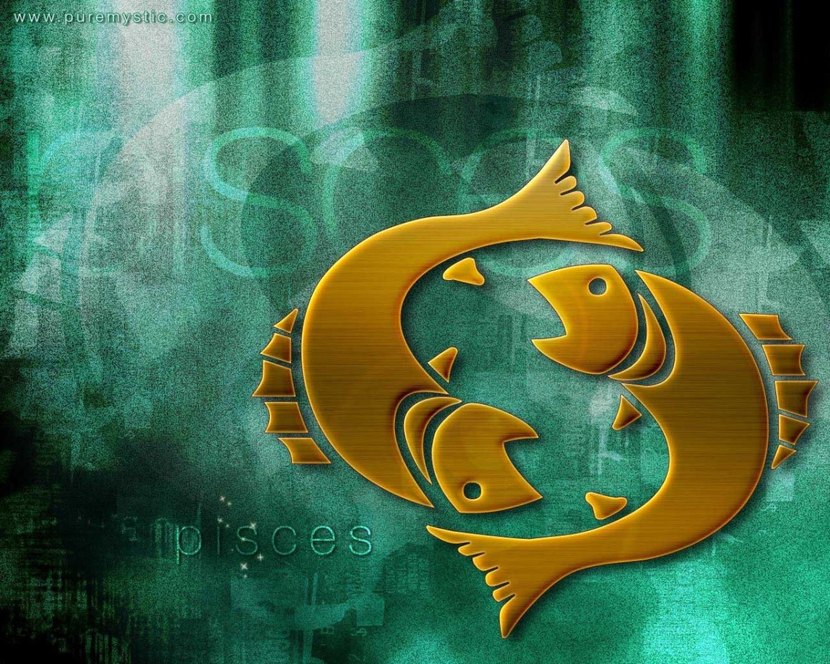 Знак зодиака рыбы на рабочий стол