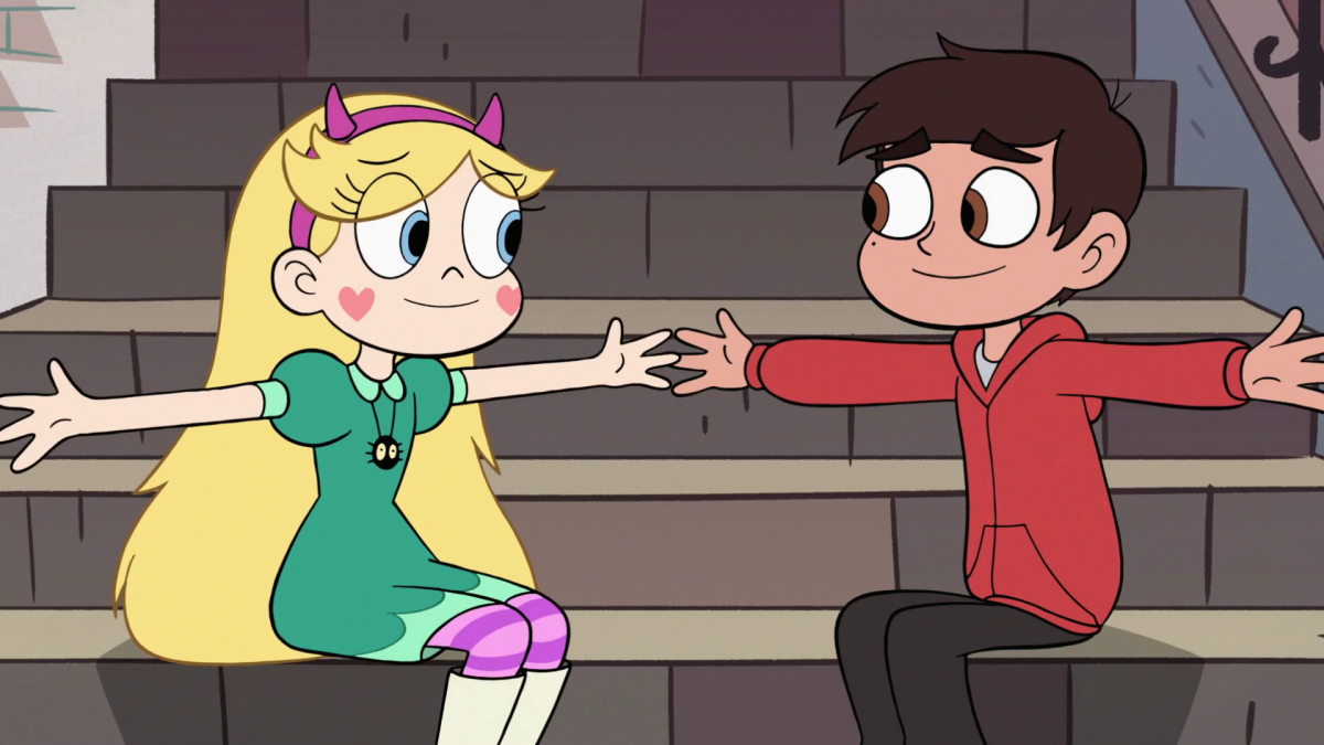 Звёздочка Баттерфляй и Марко обнимашки