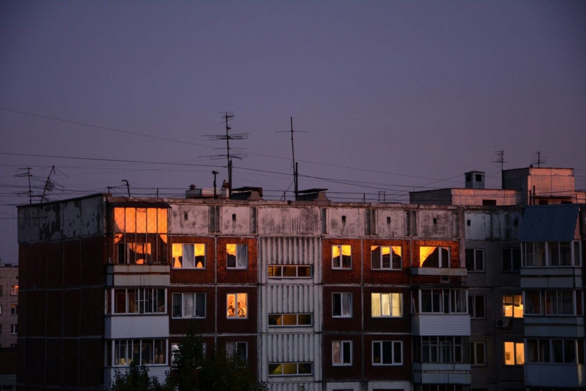 Пятиэтажки закат