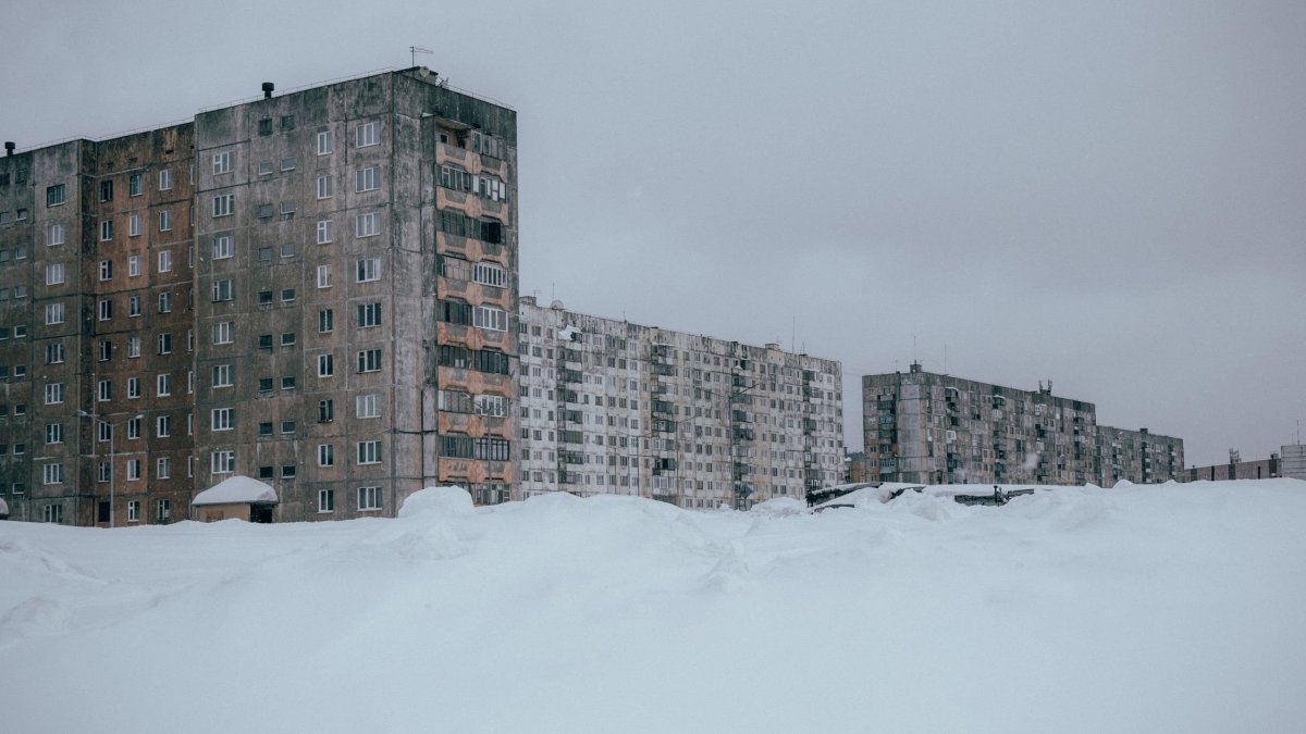 Многоэтажки зимой