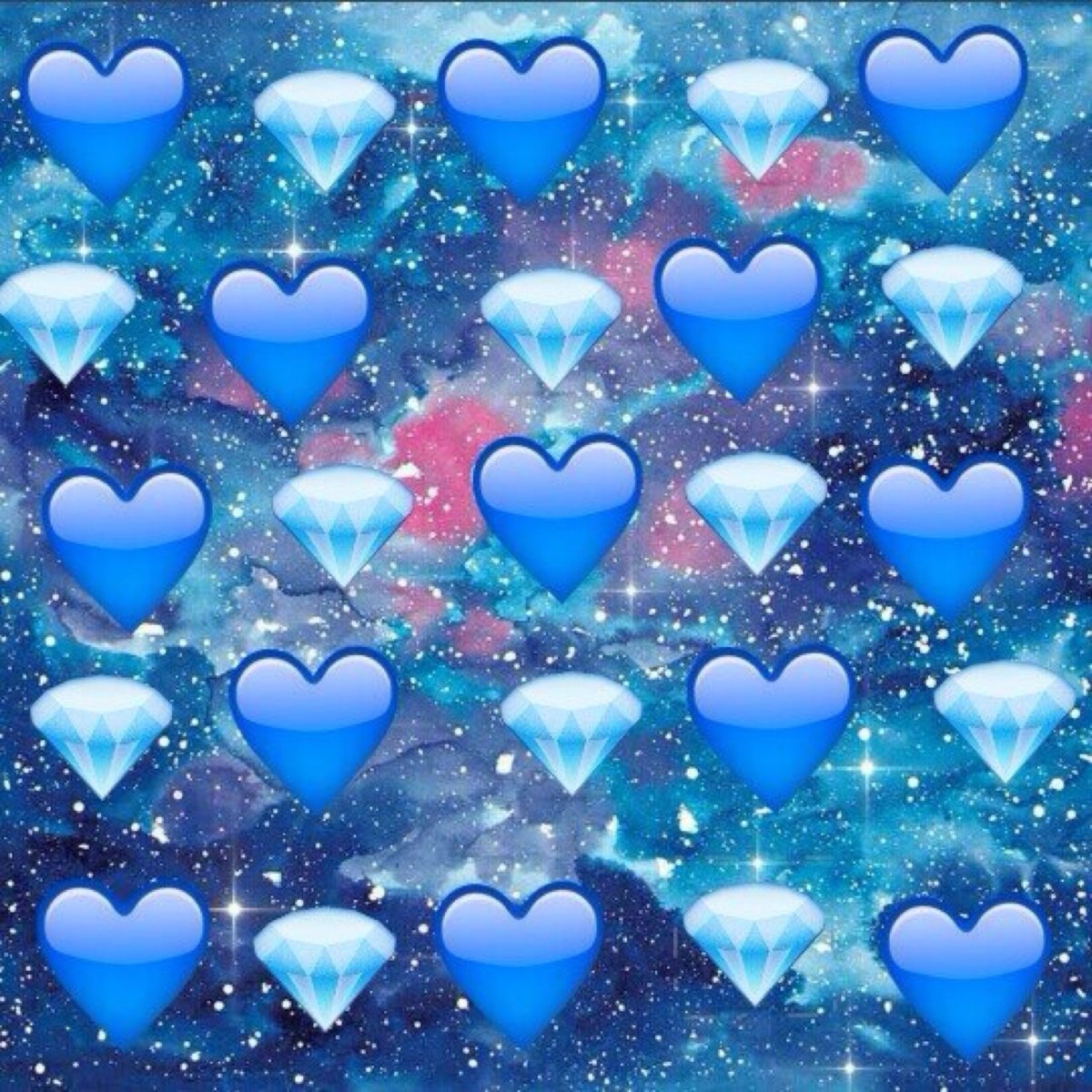 Фон из голубых сердечек