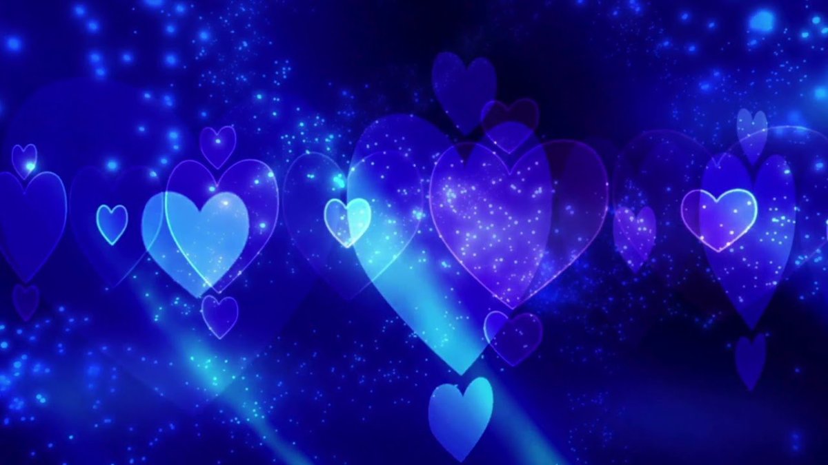 Голубые сердечки
