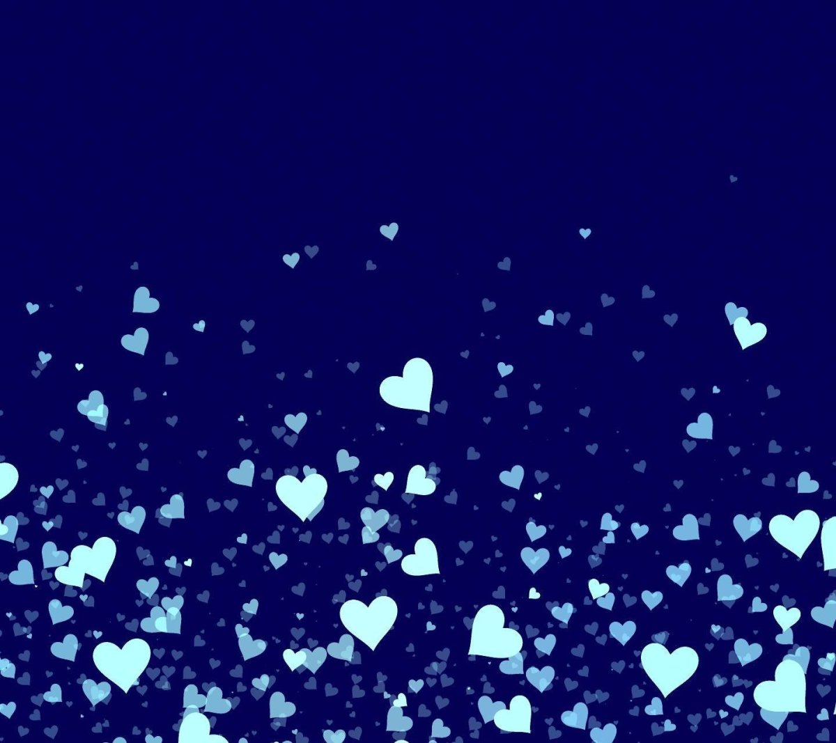Синий фон с сердечками