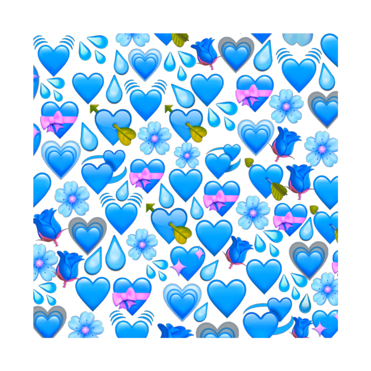 Красивое голубое сердечко