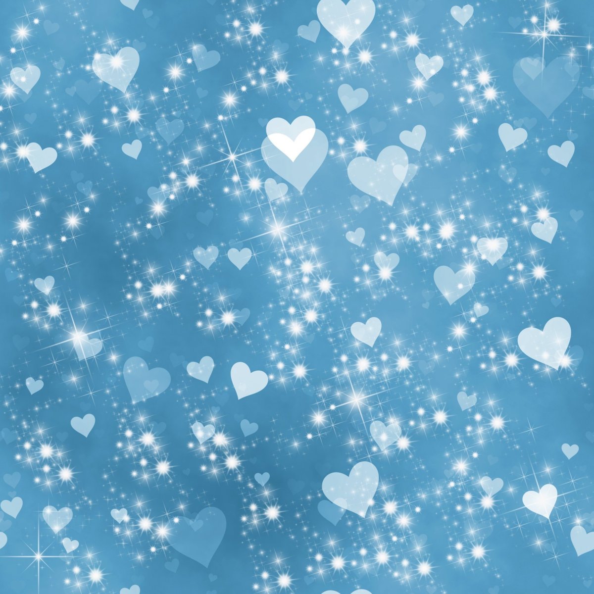 Голубые сердечки
