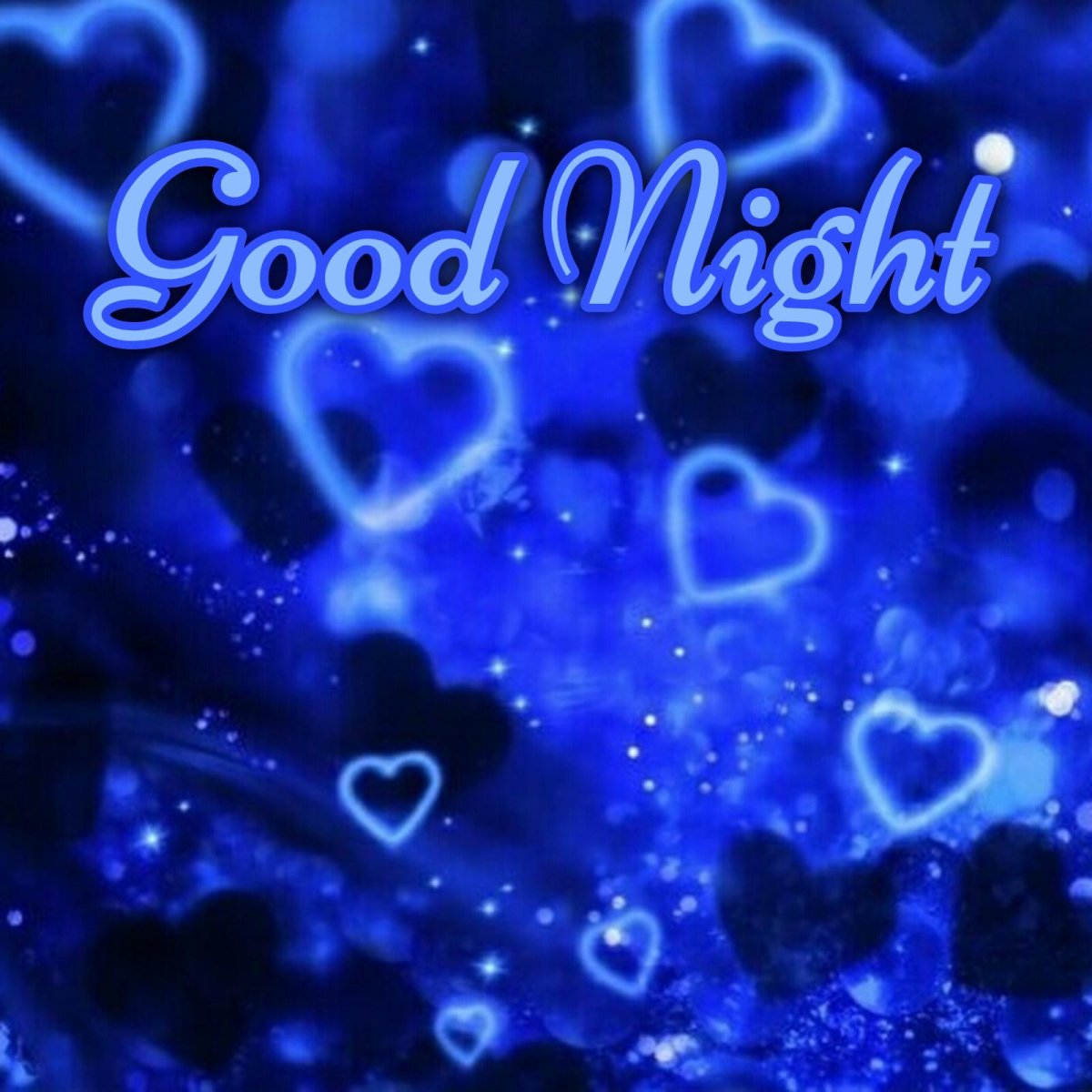 Сердечки на тёмно-синем фоне