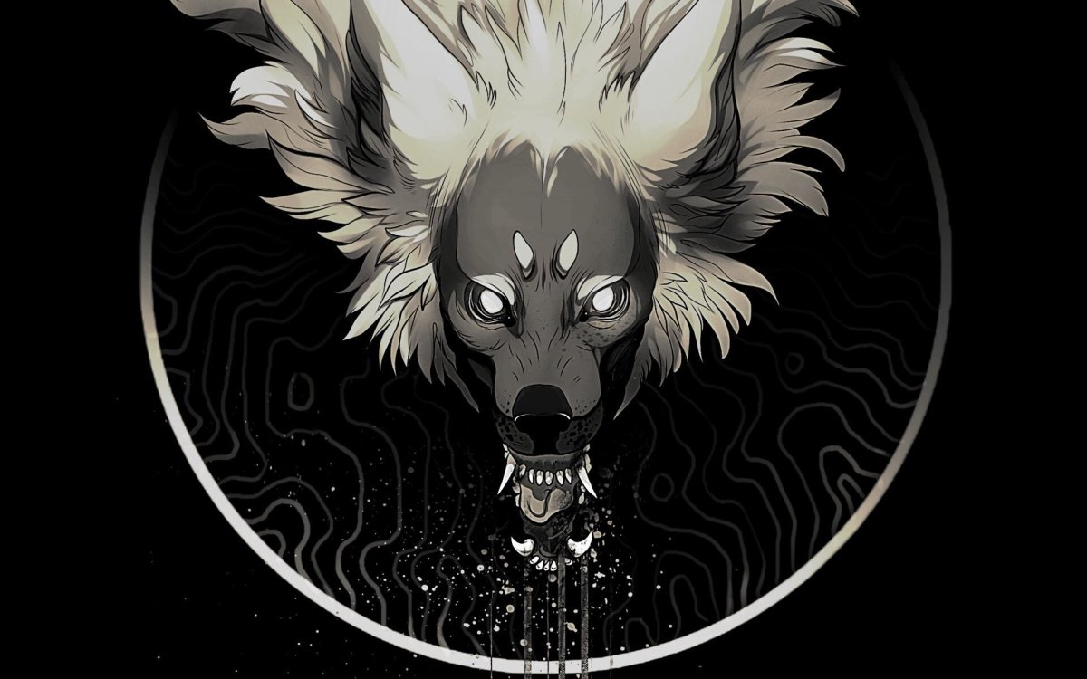 Волк оскал арт