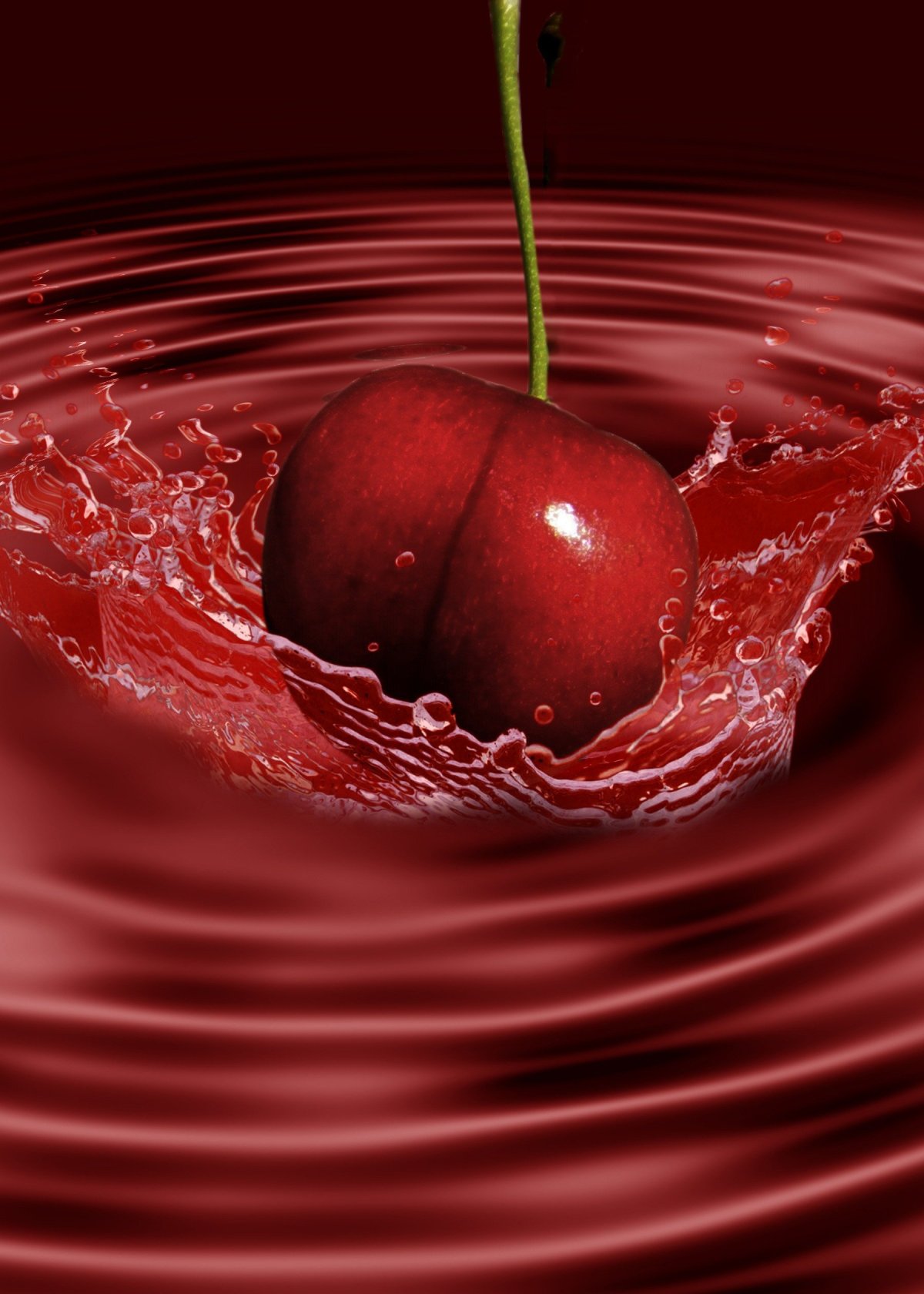 Вишенка в воде