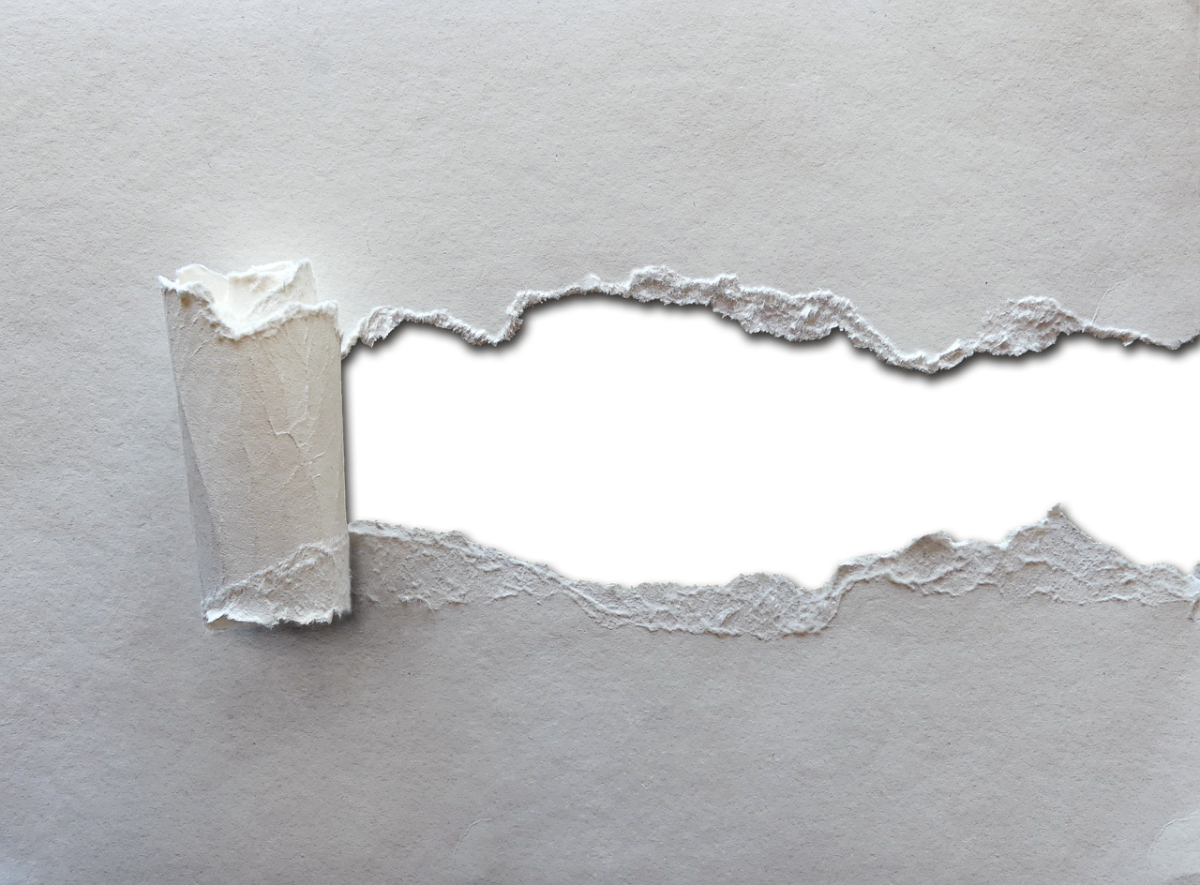 Кусок рваной бумаги