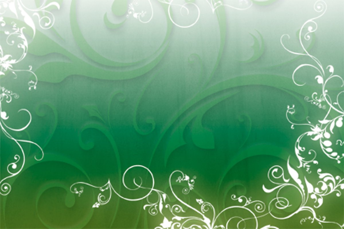 Изумрудный фон с узорами