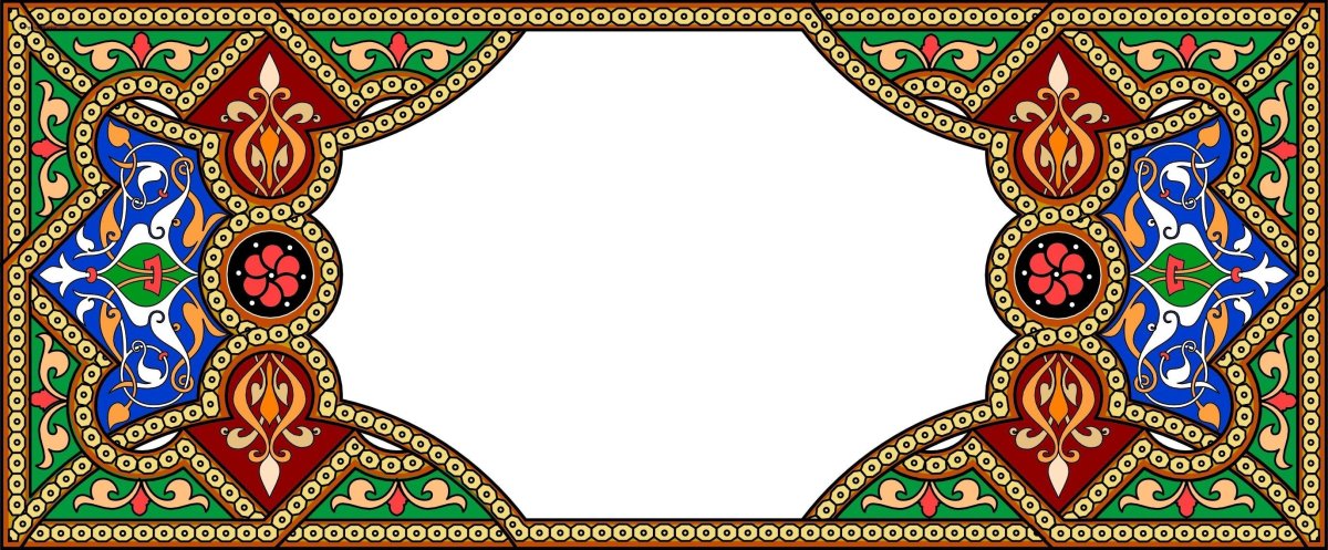 Зеленый фон с орнаментом