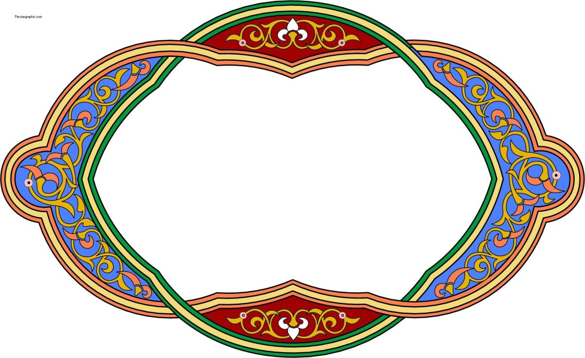 Казахский орнамент рамка