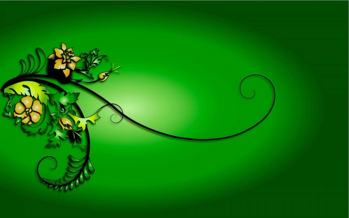 Рисунок на темно зеленом фоне