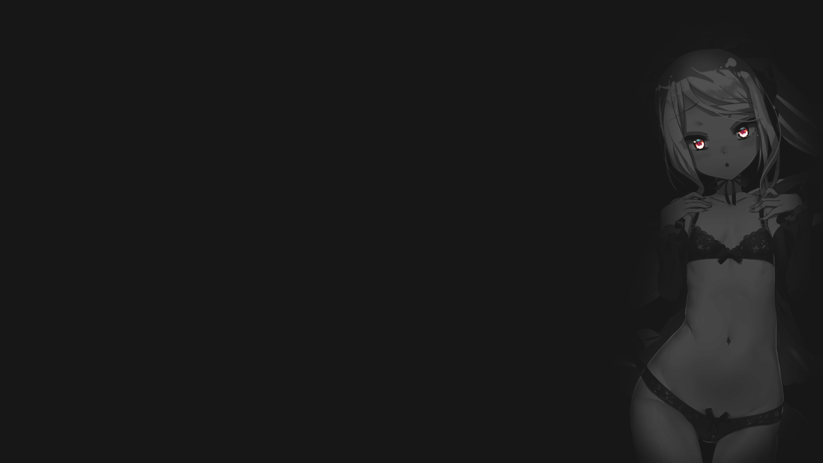 Аниме девушки на черном фоне