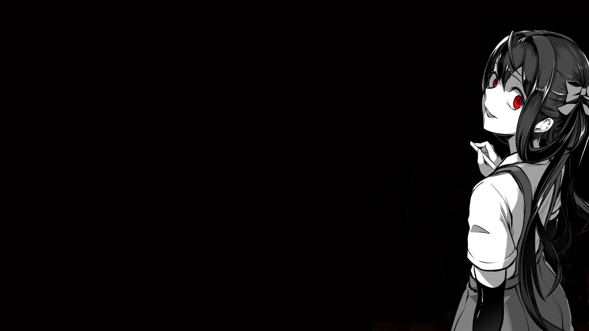 Черные обои аниме
