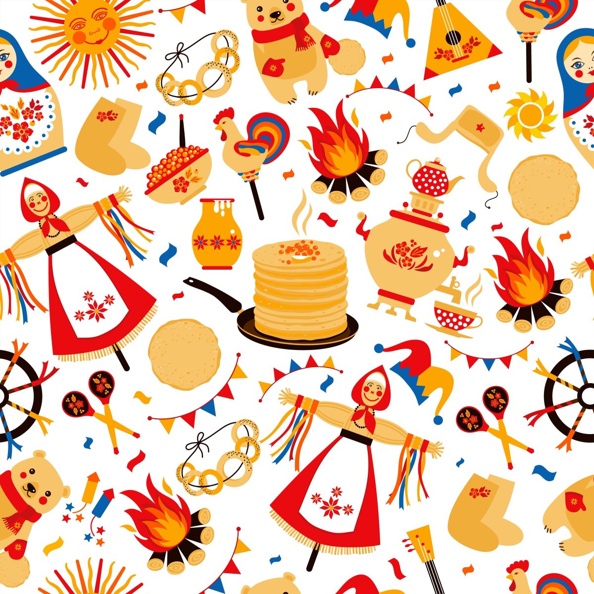 Масленица на прозрачном фоне