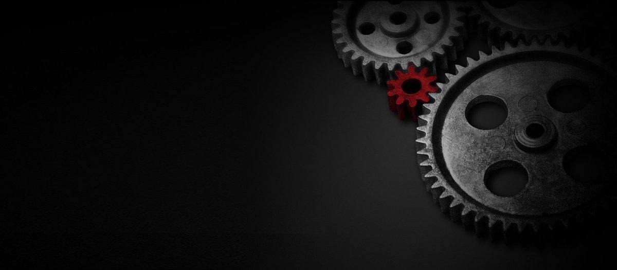 Шестеренки на черном фоне