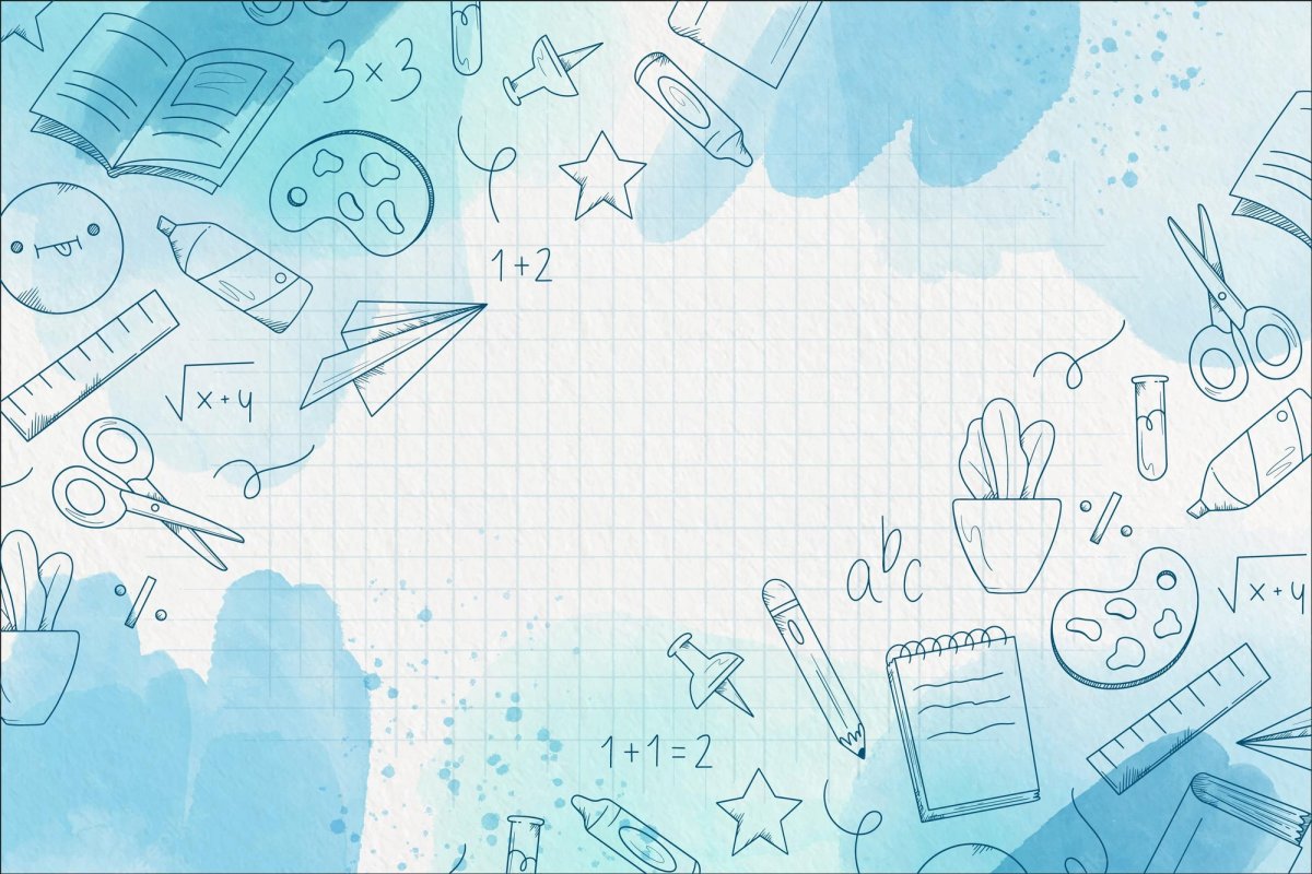 Акварельный школьный фон