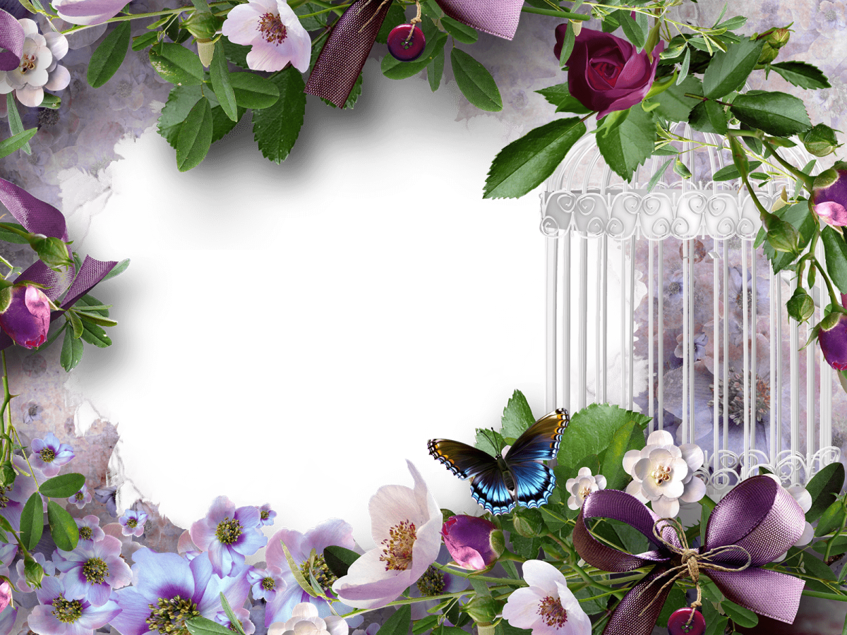 Фоторамка с цветами