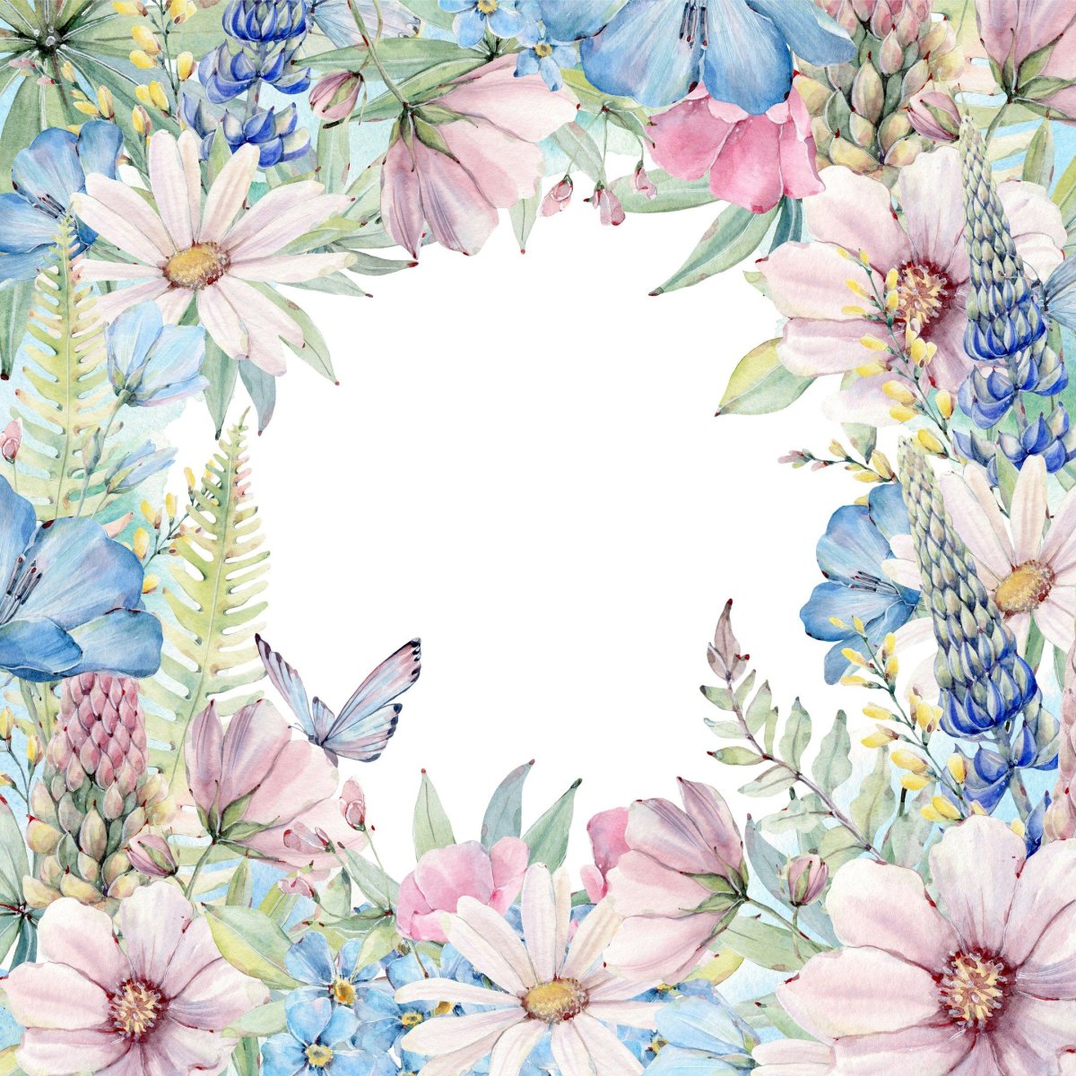 Акварельные цветы