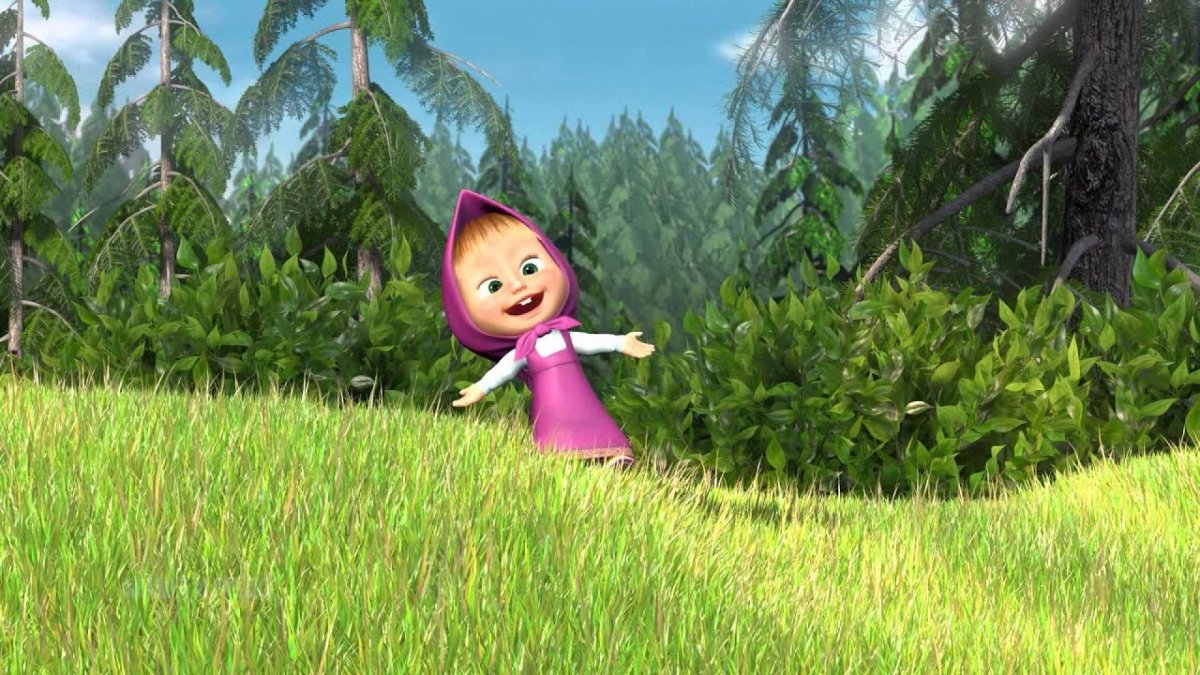 Маша и медведь фон