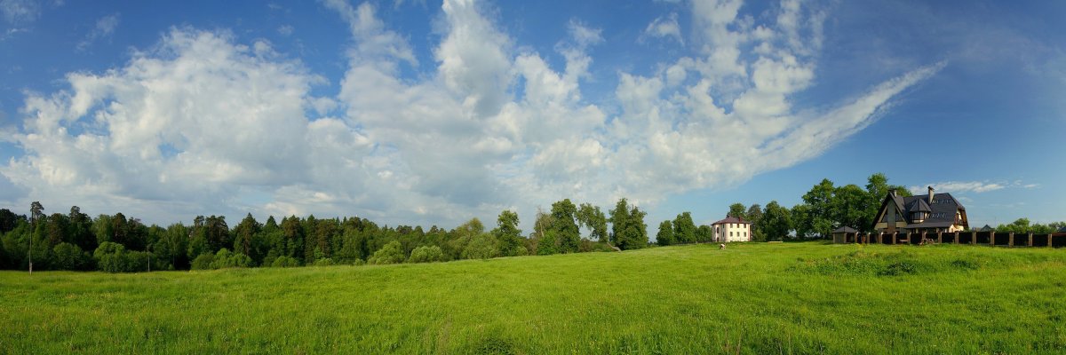 Панорама поля 3d Max