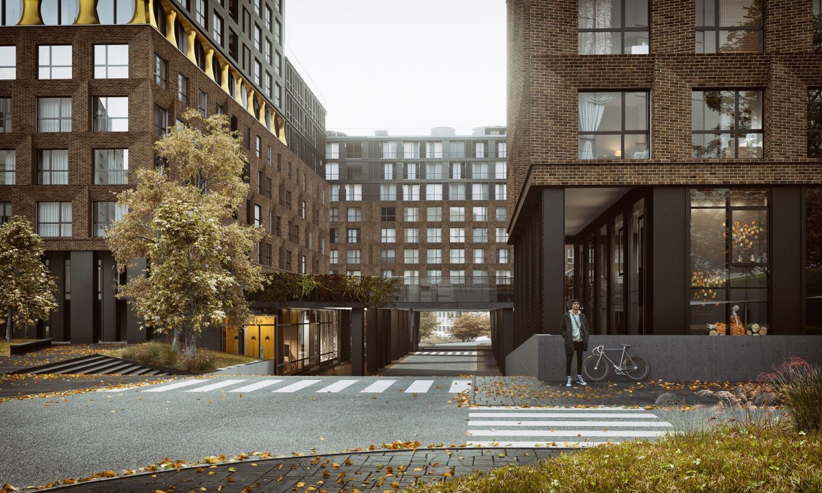 Жилой двор 3ds Max