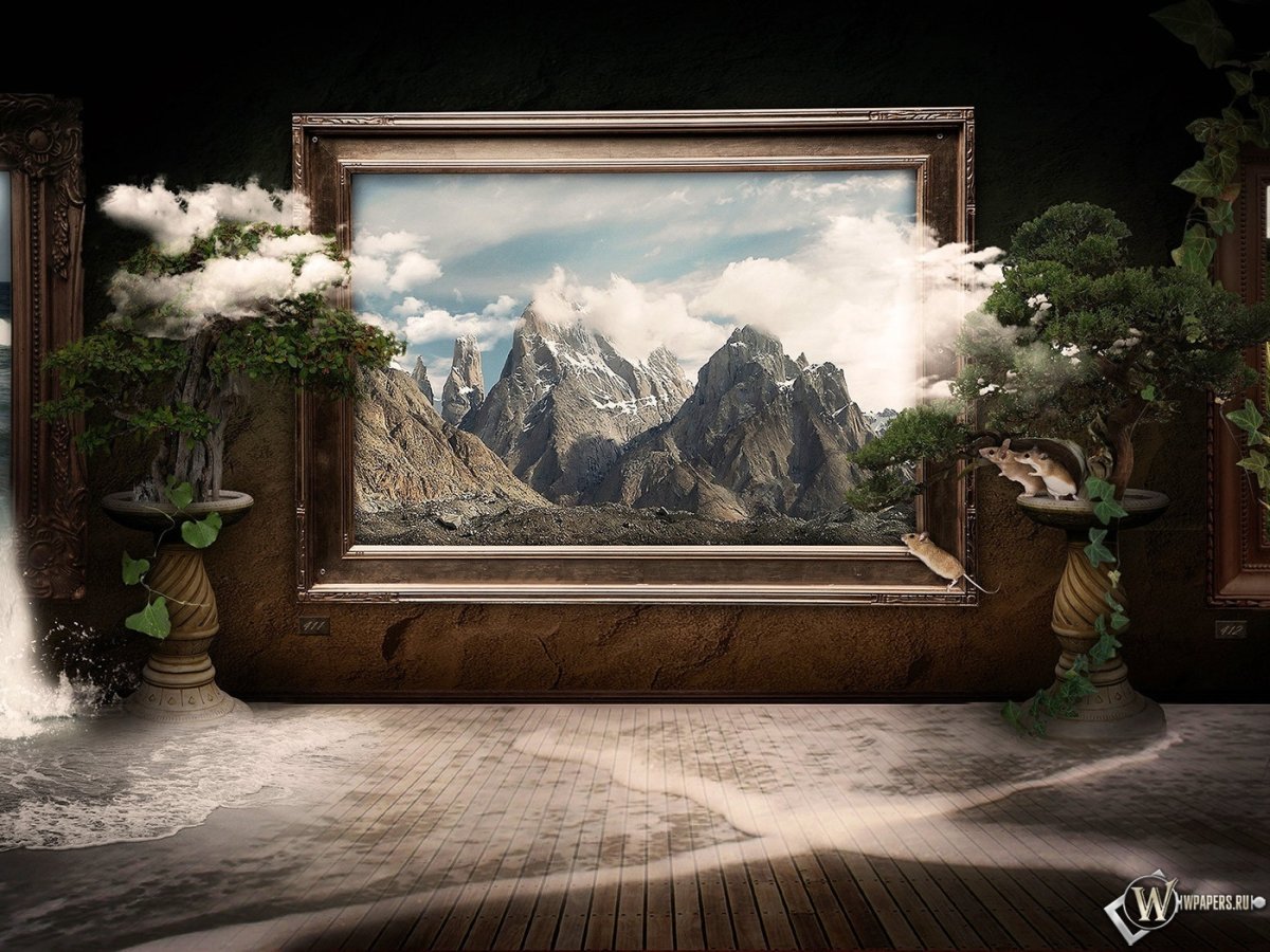 Розово голубые разводы