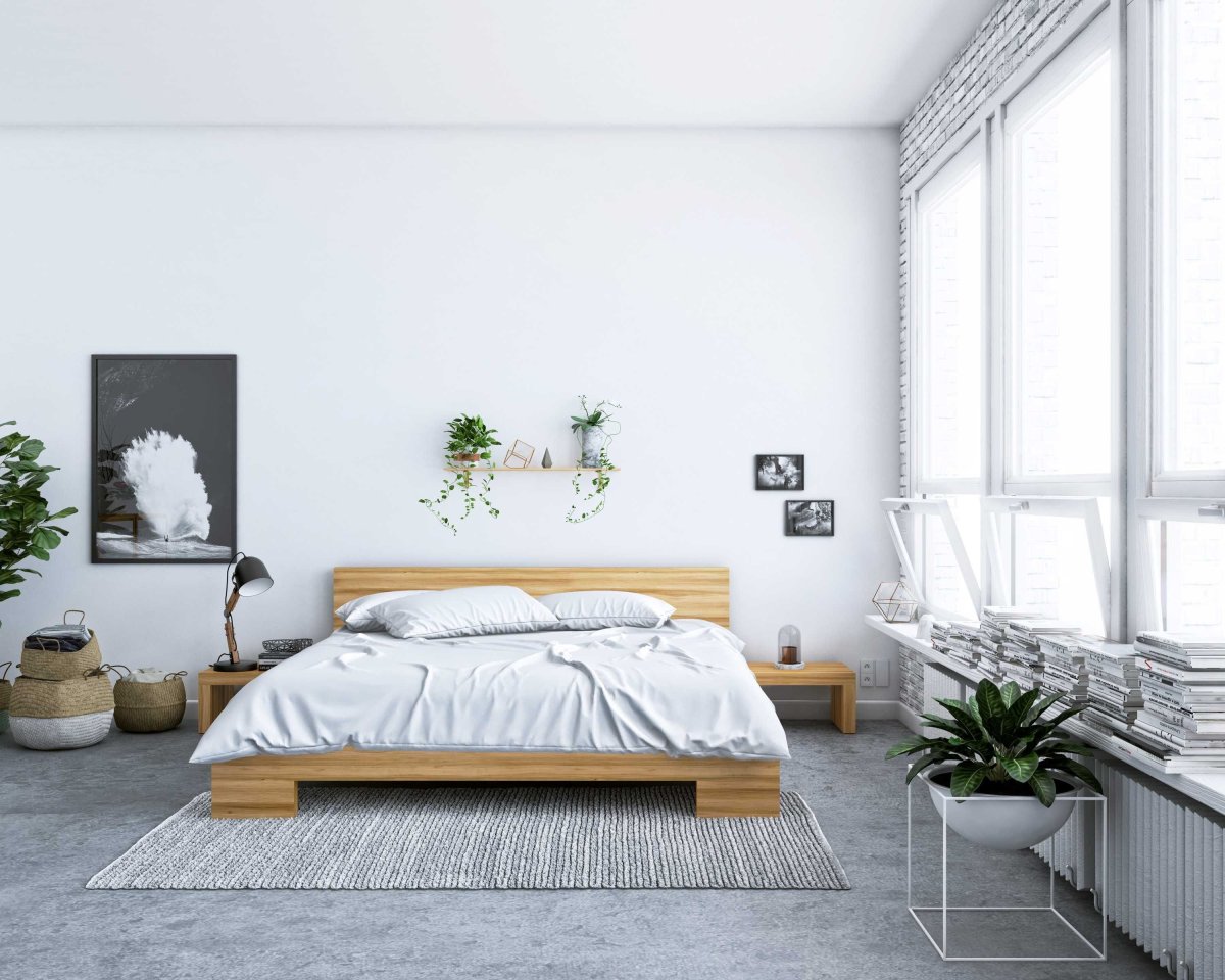 Спальня в скандинавском-минималистическом стиле