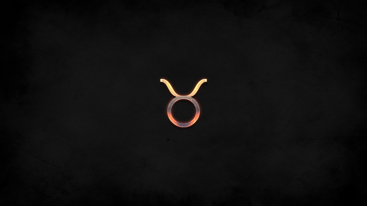 Знак тельца на темном фоне